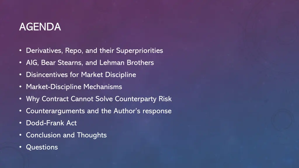 agenda