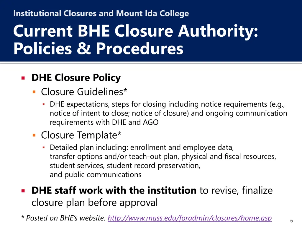 institutional closures and mount ida college 5