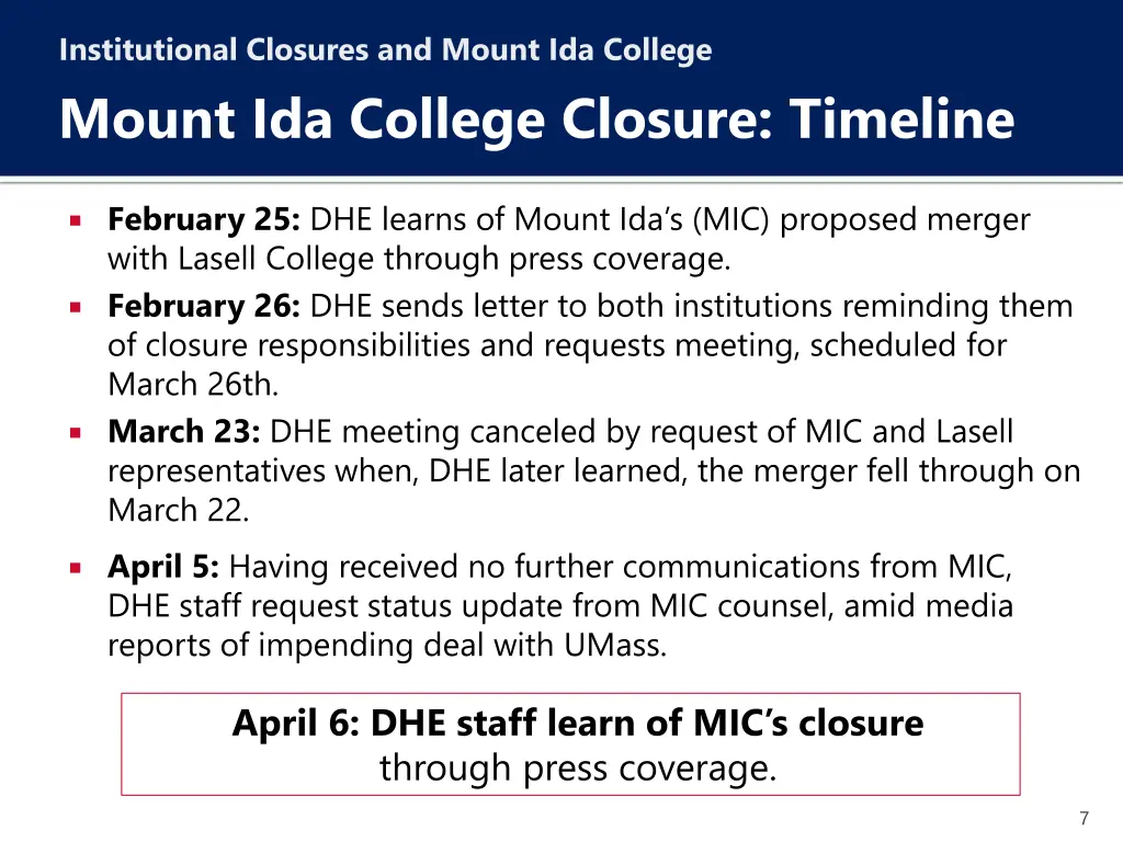 institutional closures and mount ida college 6