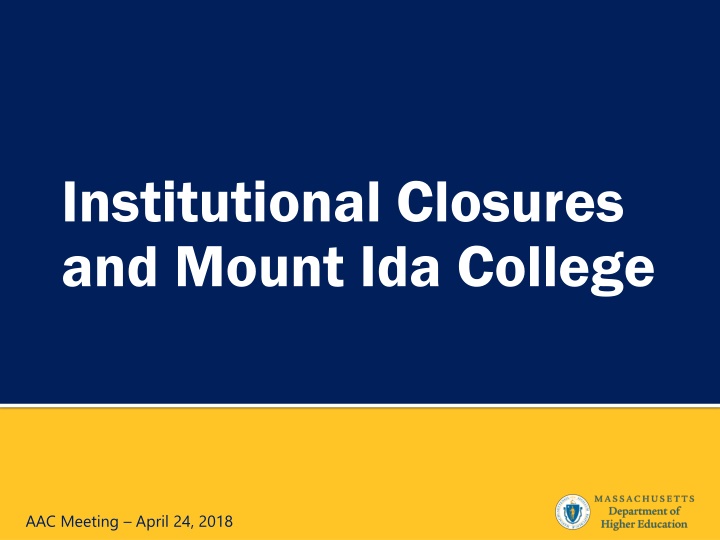 institutional closures and mount ida college