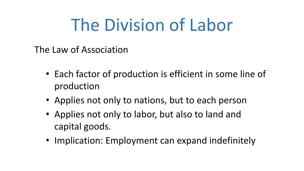 the division of labor 4
