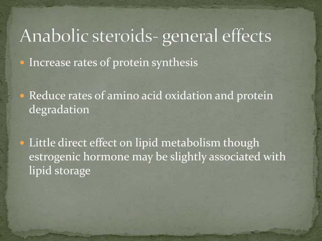 anabolic steroids general effects