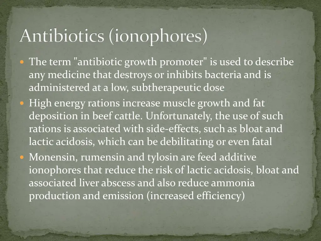 antibiotics ionophores