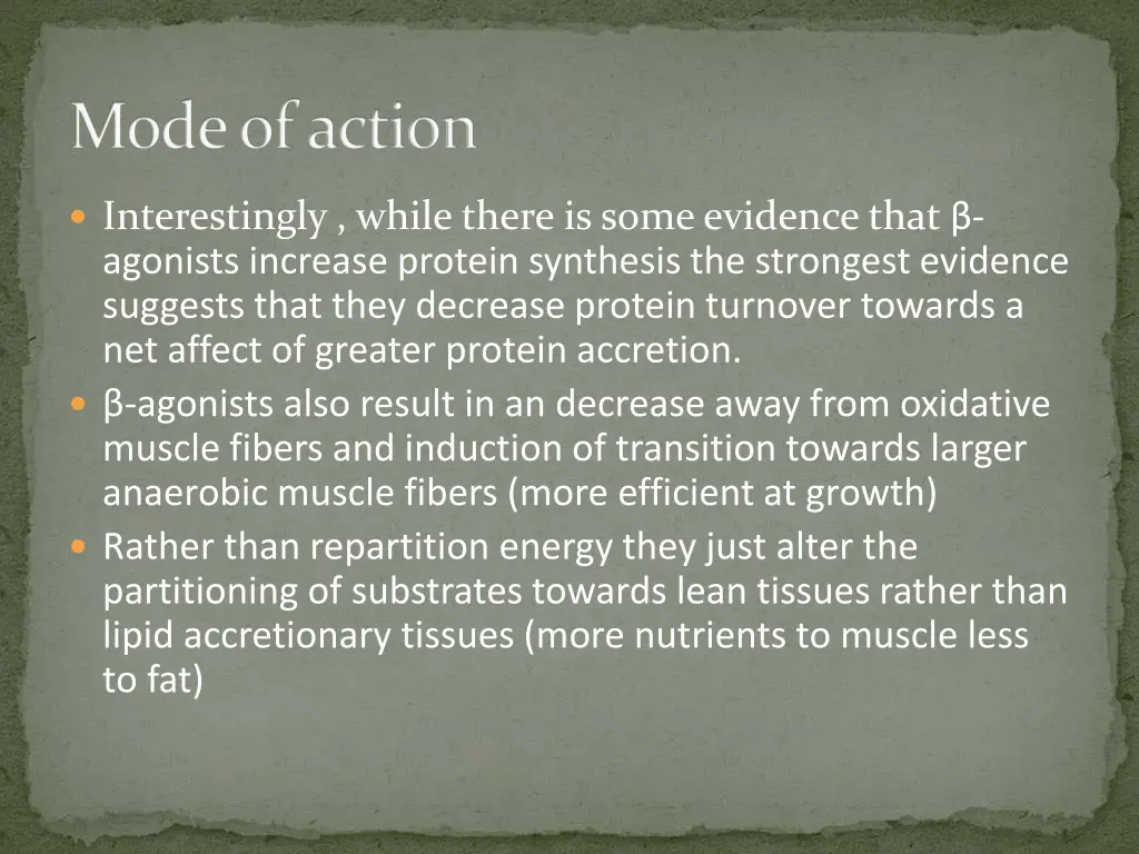 mode of action