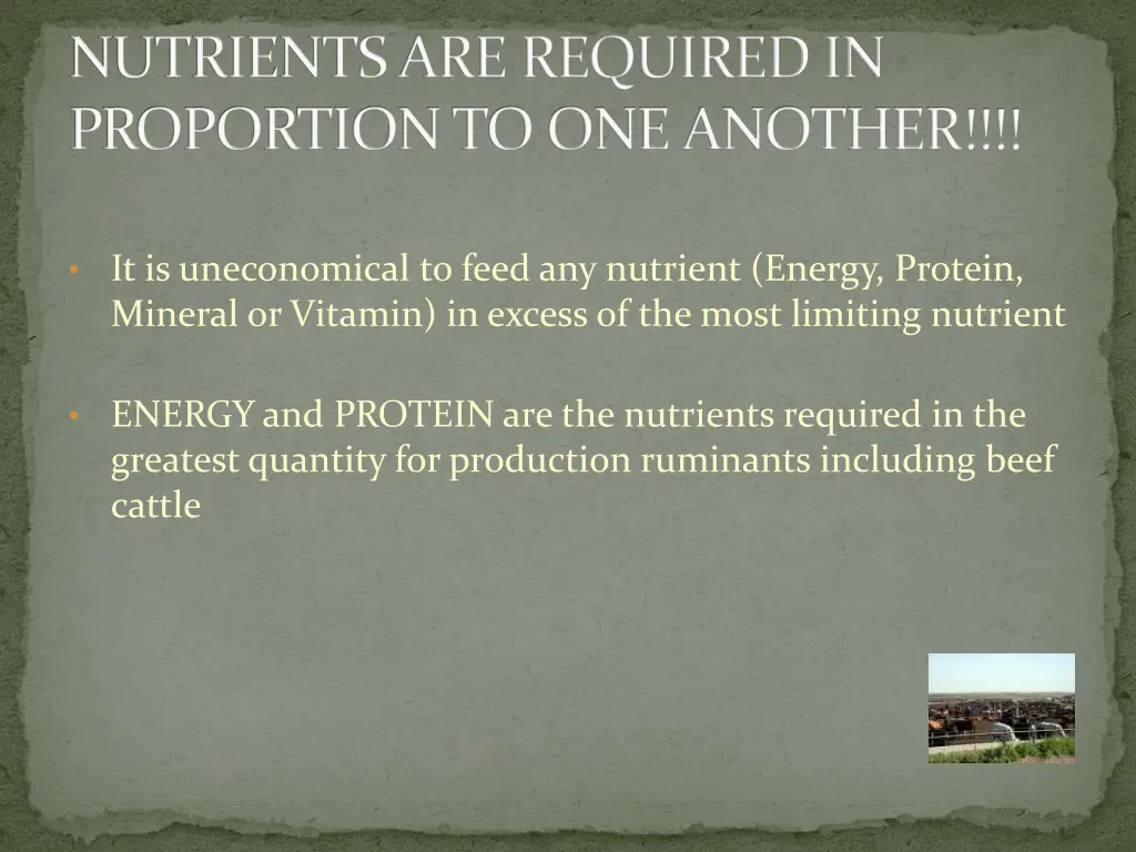 nutrients are required in proportion
