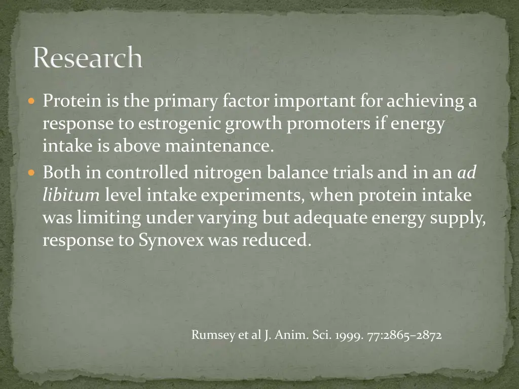 research