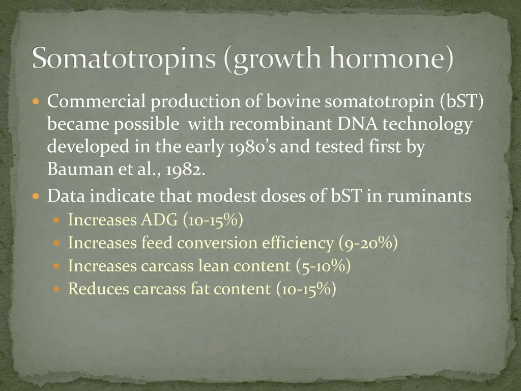 somatotropins growth hormone