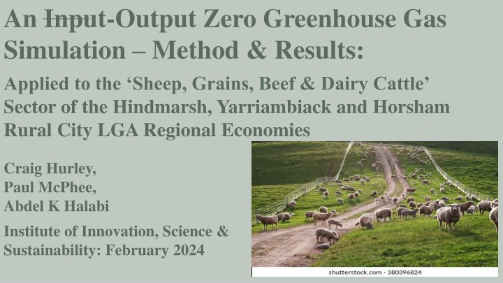 an input output zero greenhouse gas simulation