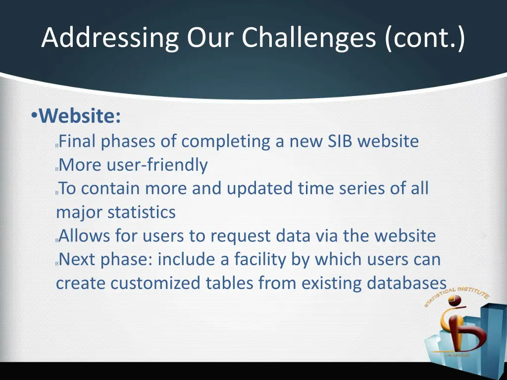 addressing our challenges cont 1