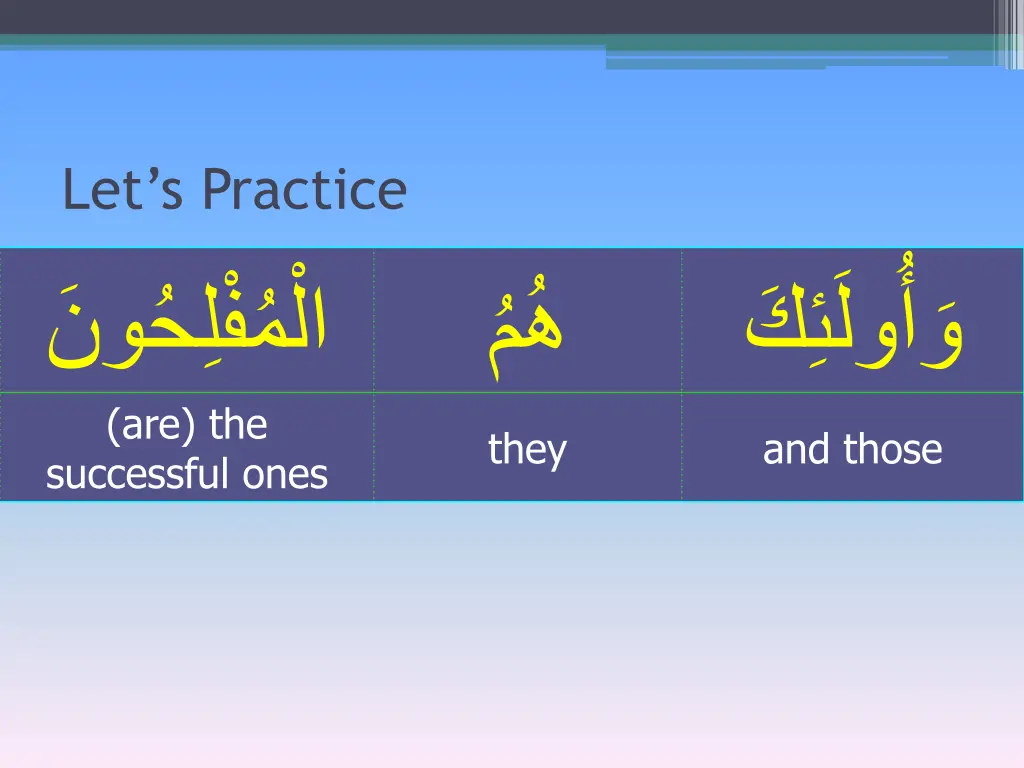 let s practice are the successful ones