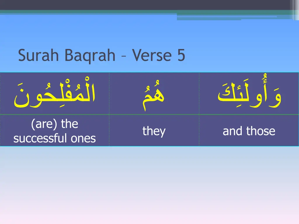 surah baqrah verse 5 1