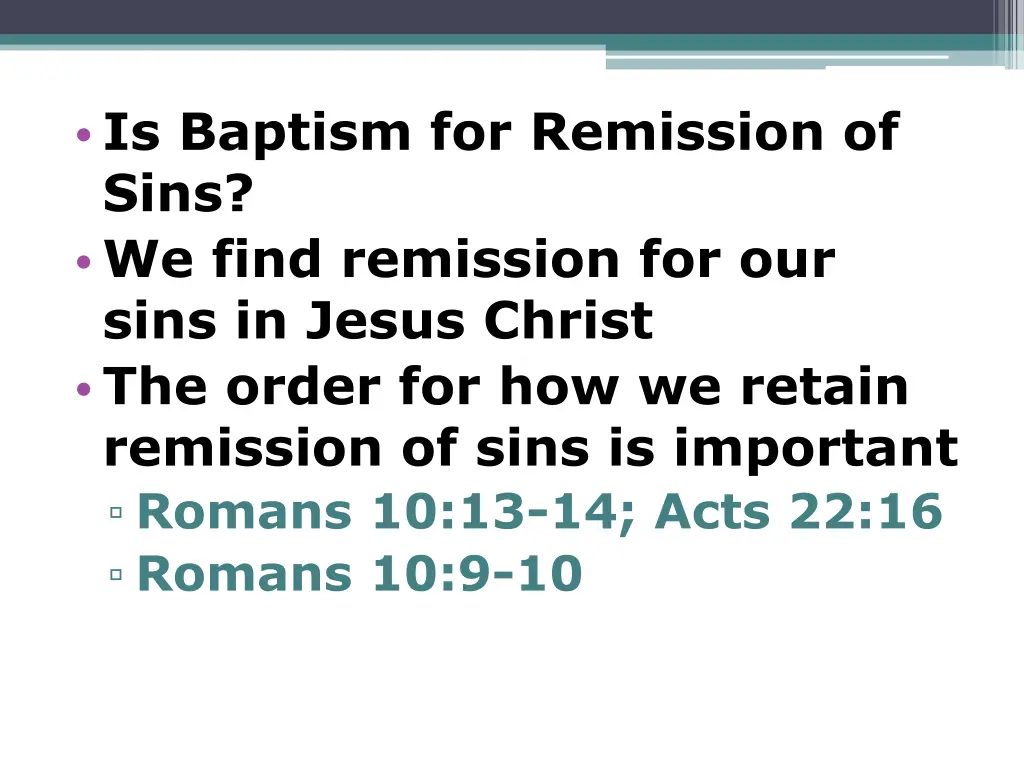is baptism for remission of sins we find 1