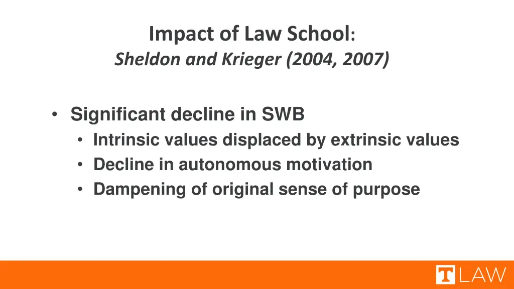 impact of law school sheldon and krieger 2004 2007