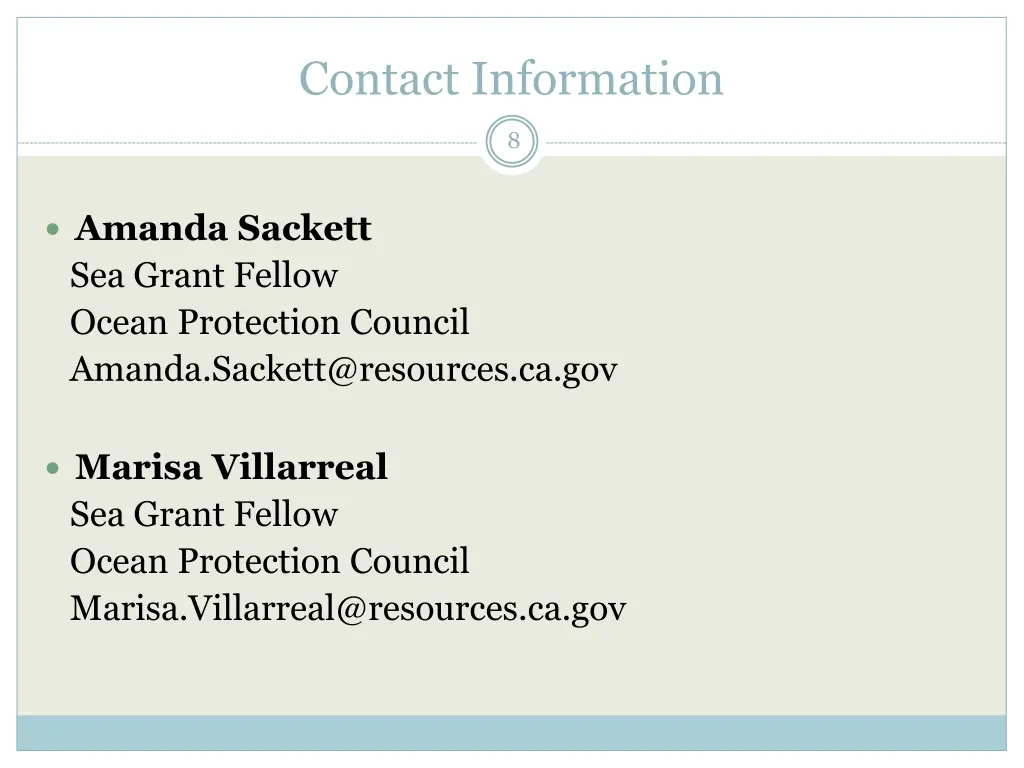 contact information