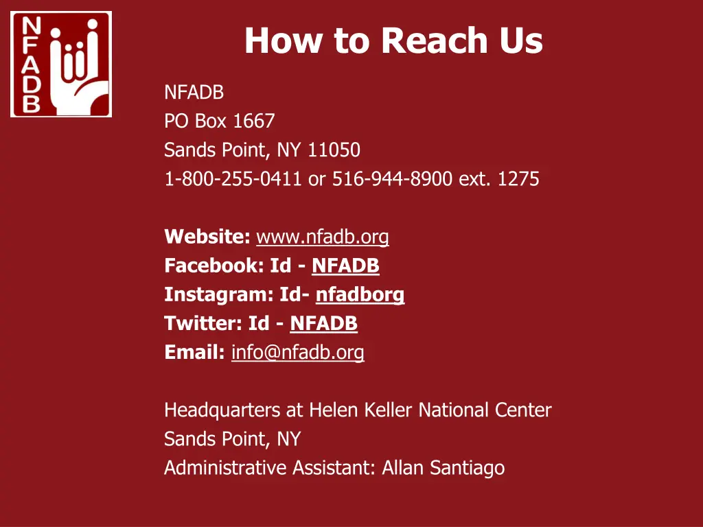 how to reach us