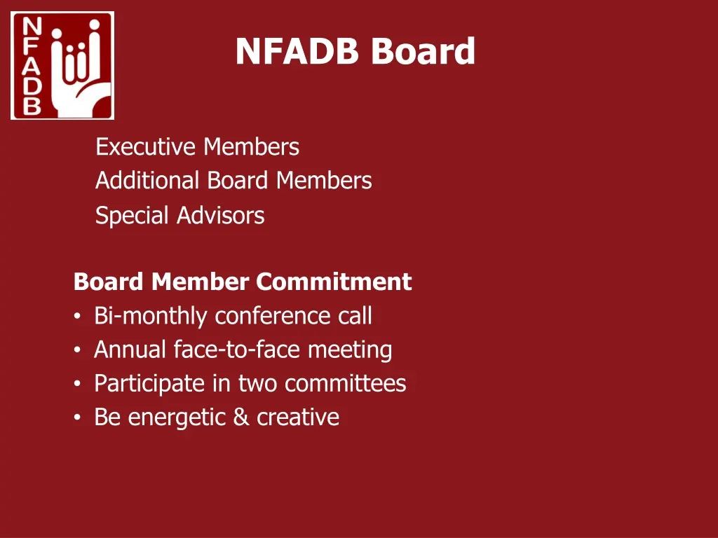 nfadb board