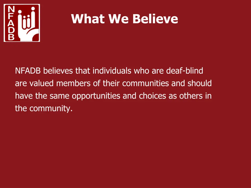 what we believe