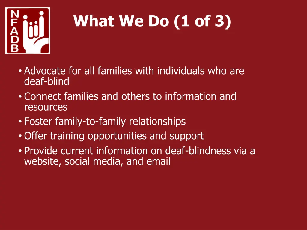 what we do 1 of 3