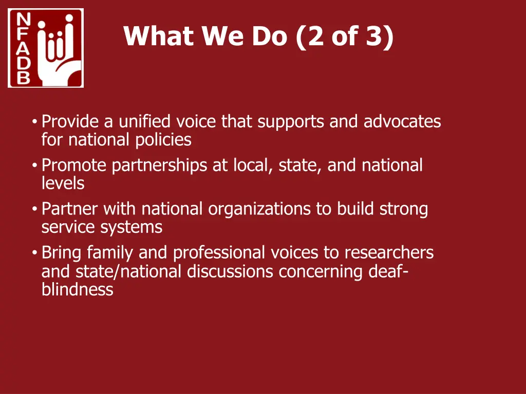 what we do 2 of 3