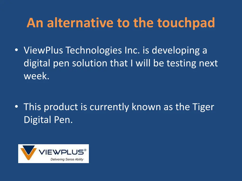 an alternative to the touchpad