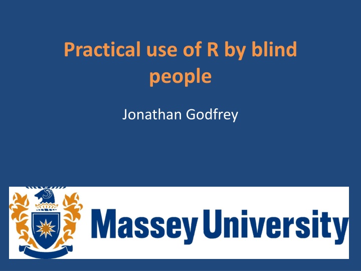 practical use of r by blind people