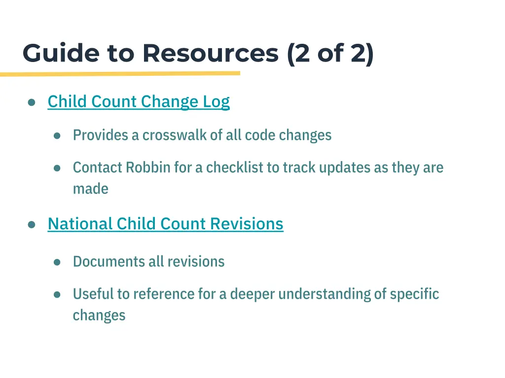 guide to resources 2 of 2