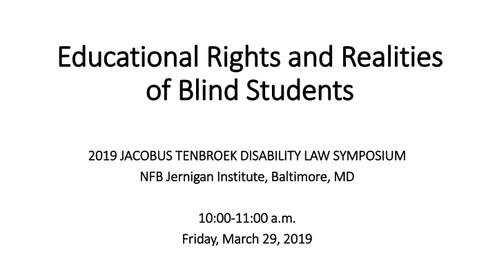 educational rights and realities educational