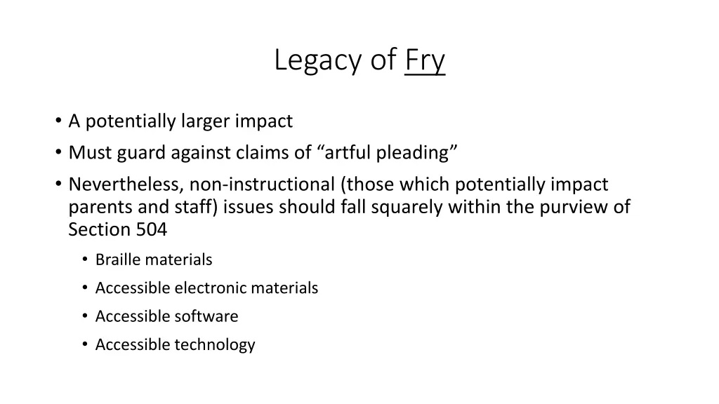 legacy of fry