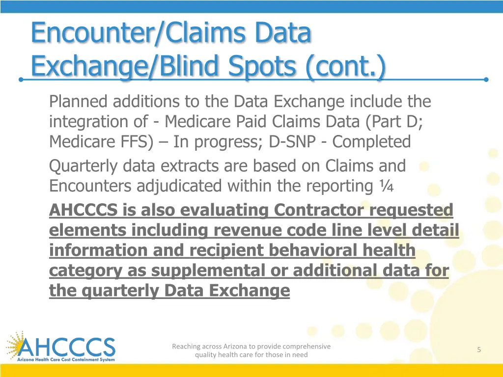 encounter claims data exchange blind spots cont