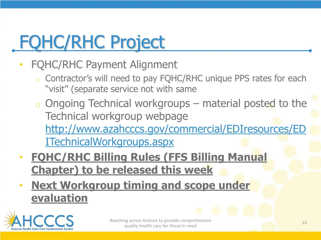 fqhc rhc project