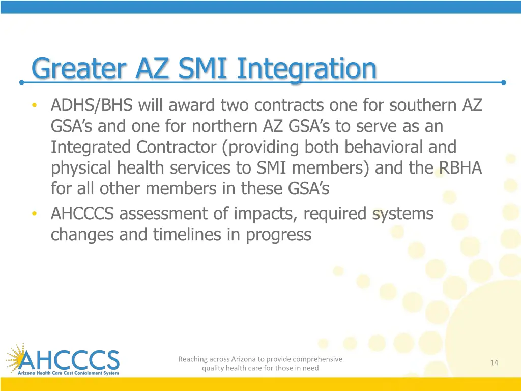 greater az smi integration