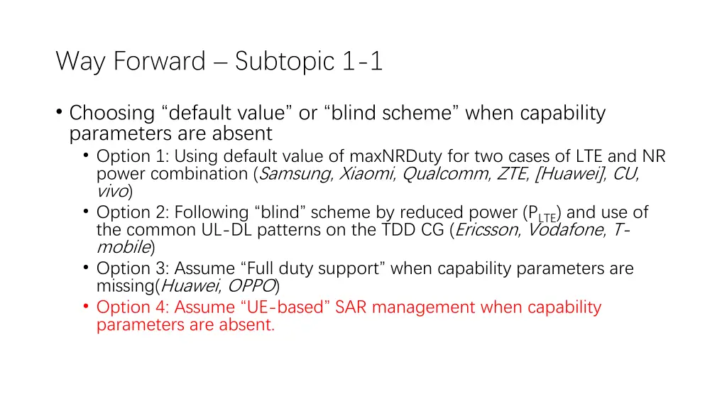 way forward subtopic 1 1