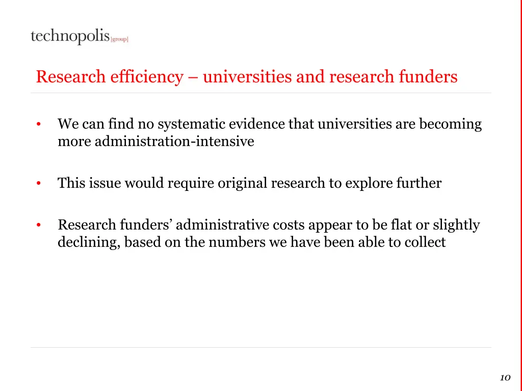 research efficiency universities and research