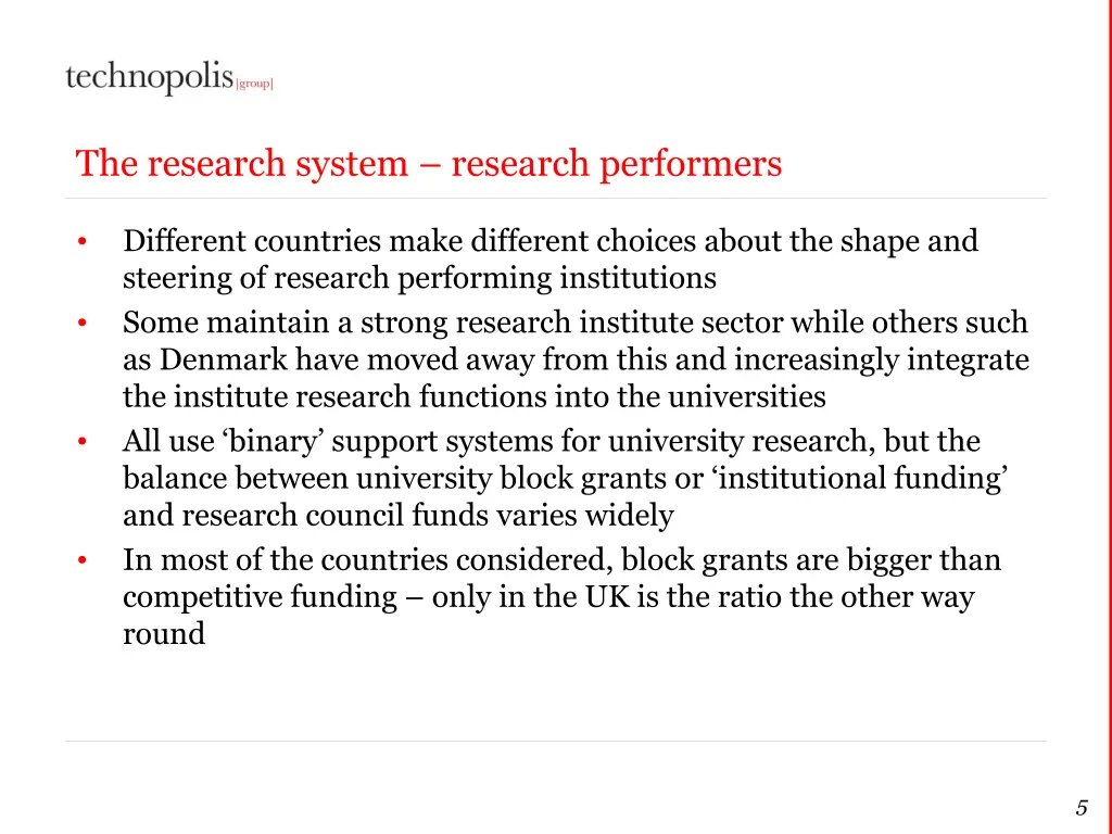 the research system research performers