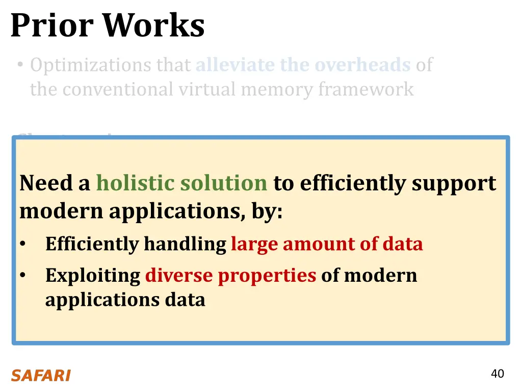 prior works optimizations that alleviate 1