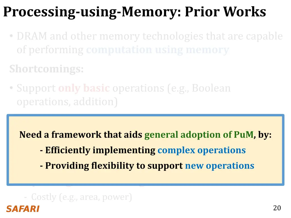 processing using memory prior works 1