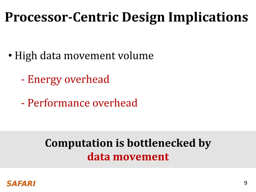 processor centric design implications