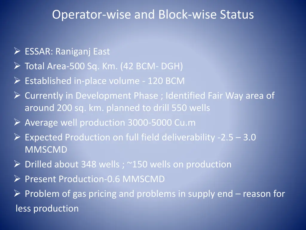 operator wise and block wise status 1
