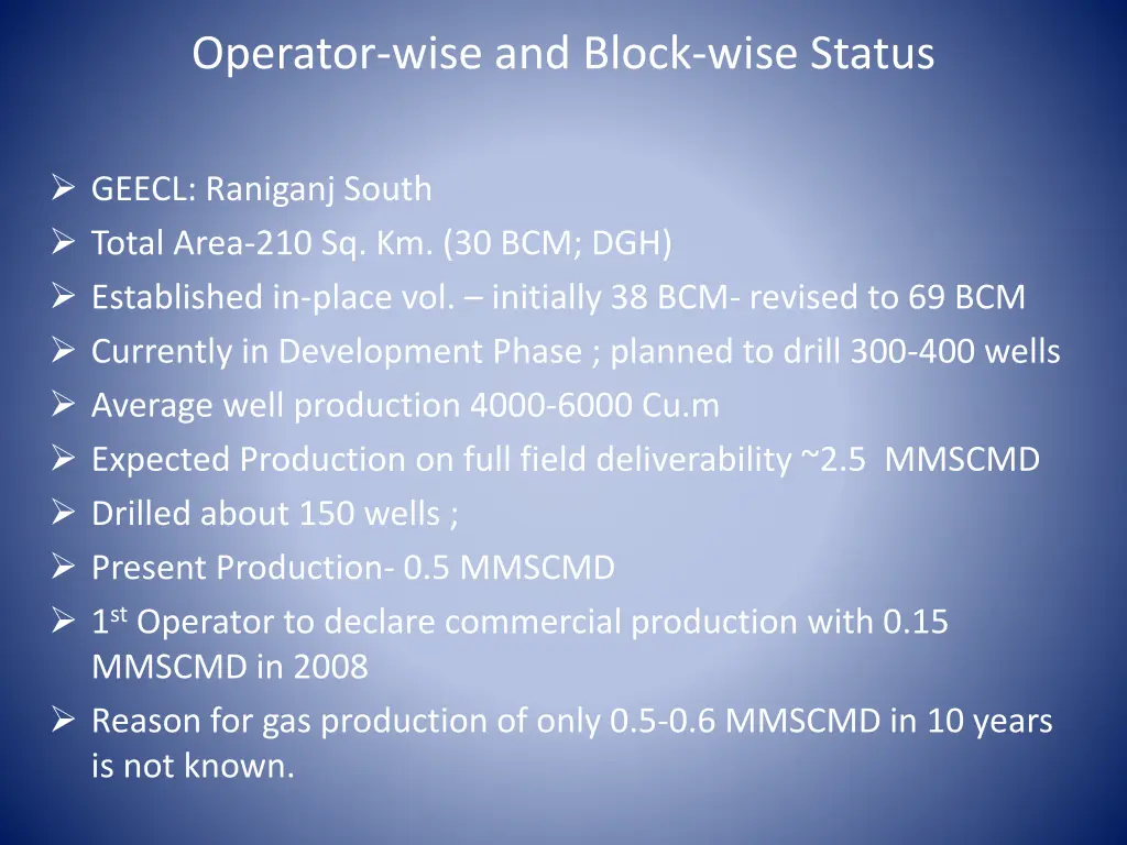 operator wise and block wise status 2
