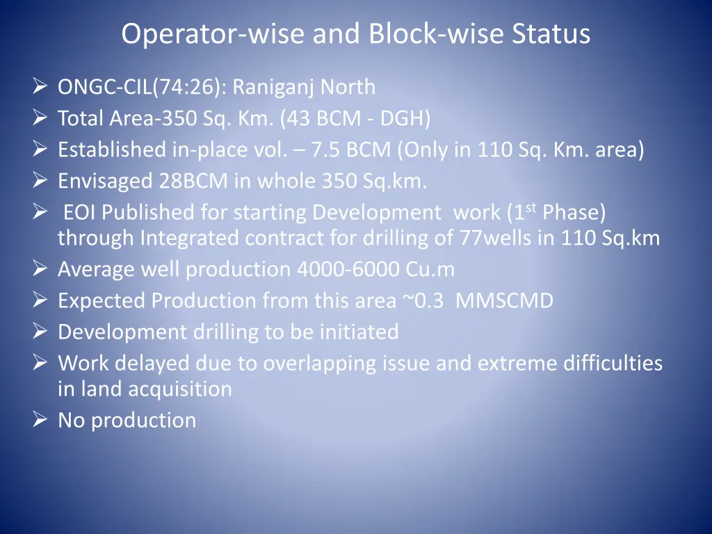 operator wise and block wise status 3