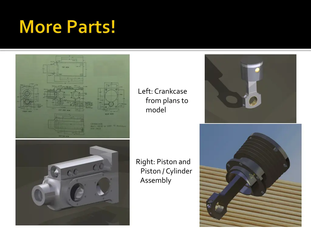left crankcase from plans to model