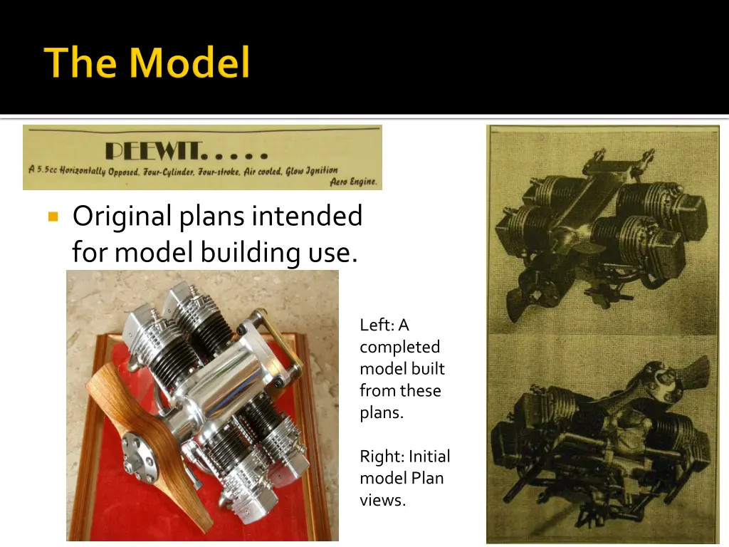 original plans intended for model building use