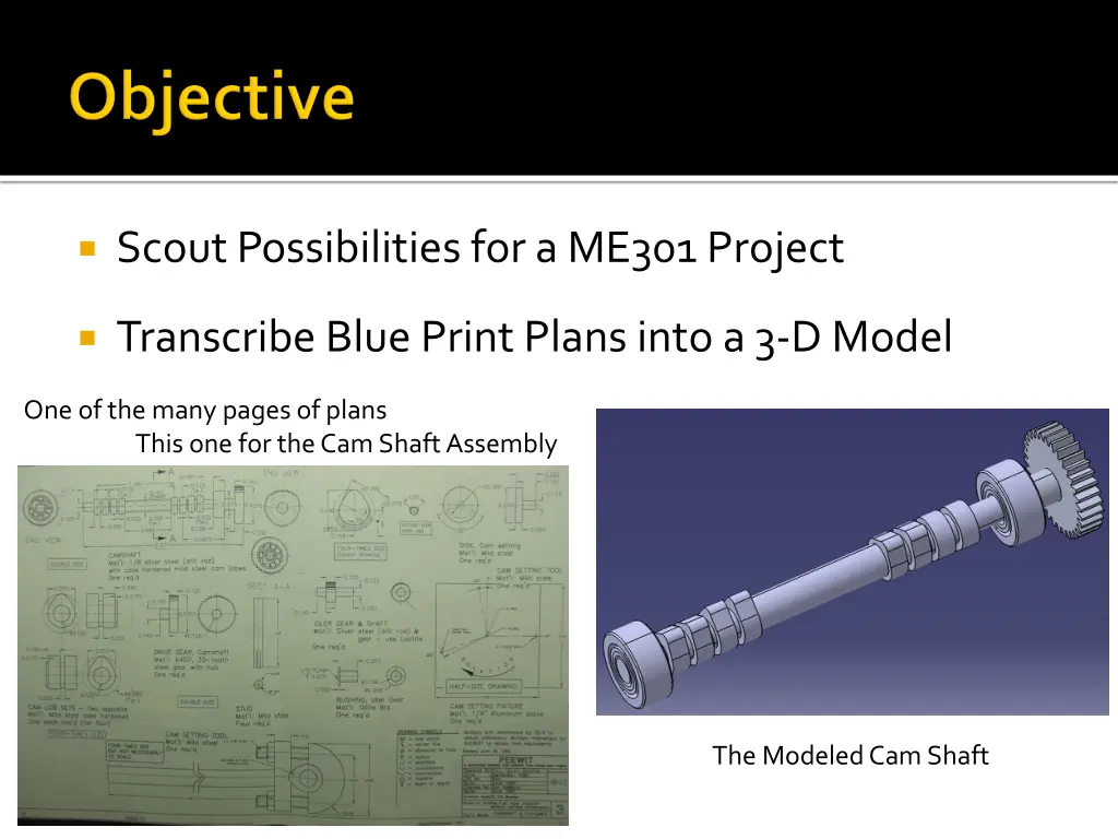 scout possibilities for a me301 project