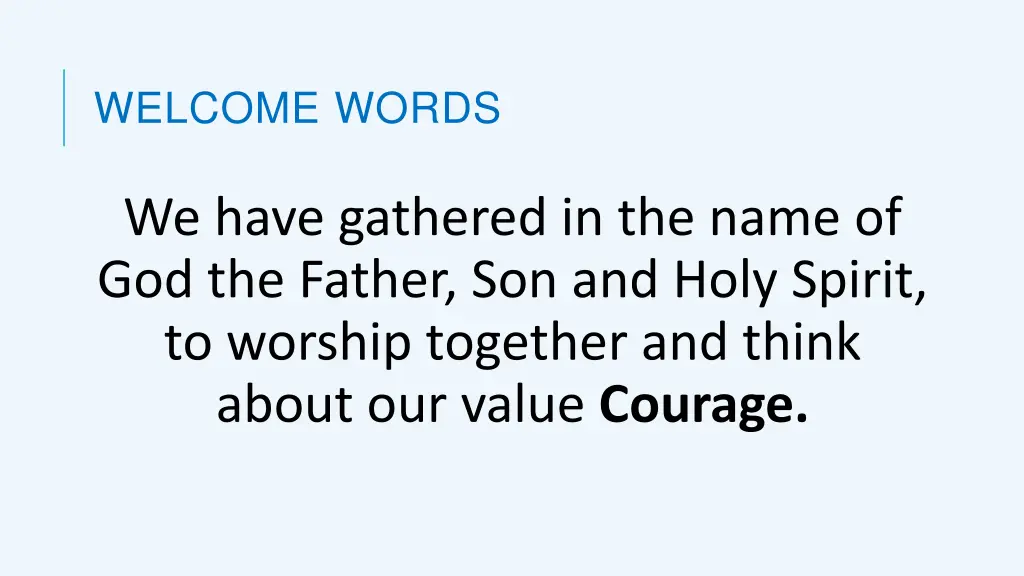 welcome words