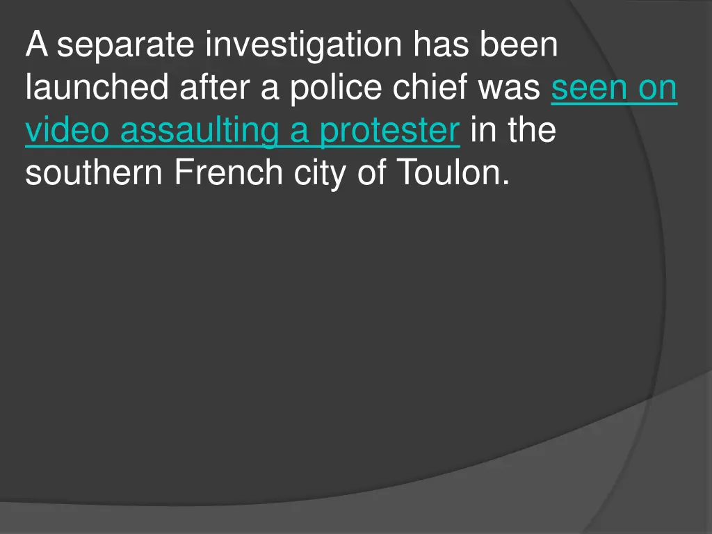 a separate investigation has been launched after