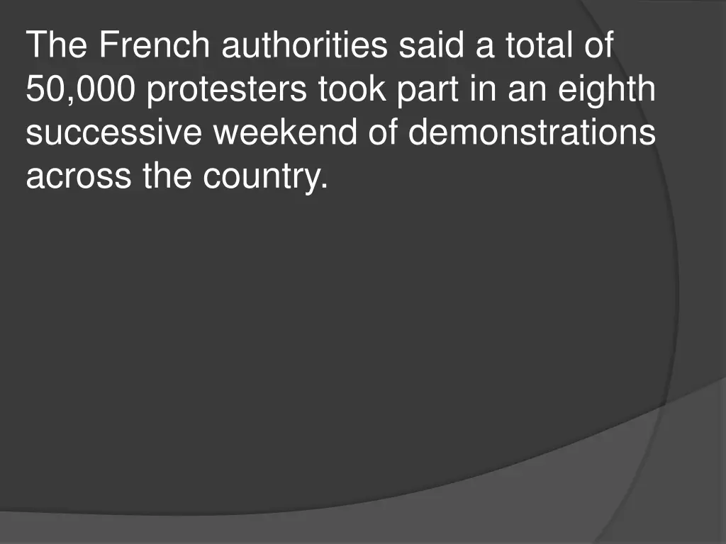 the french authorities said a total