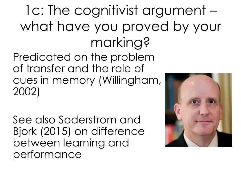 1c the cognitivist argument what have you proved