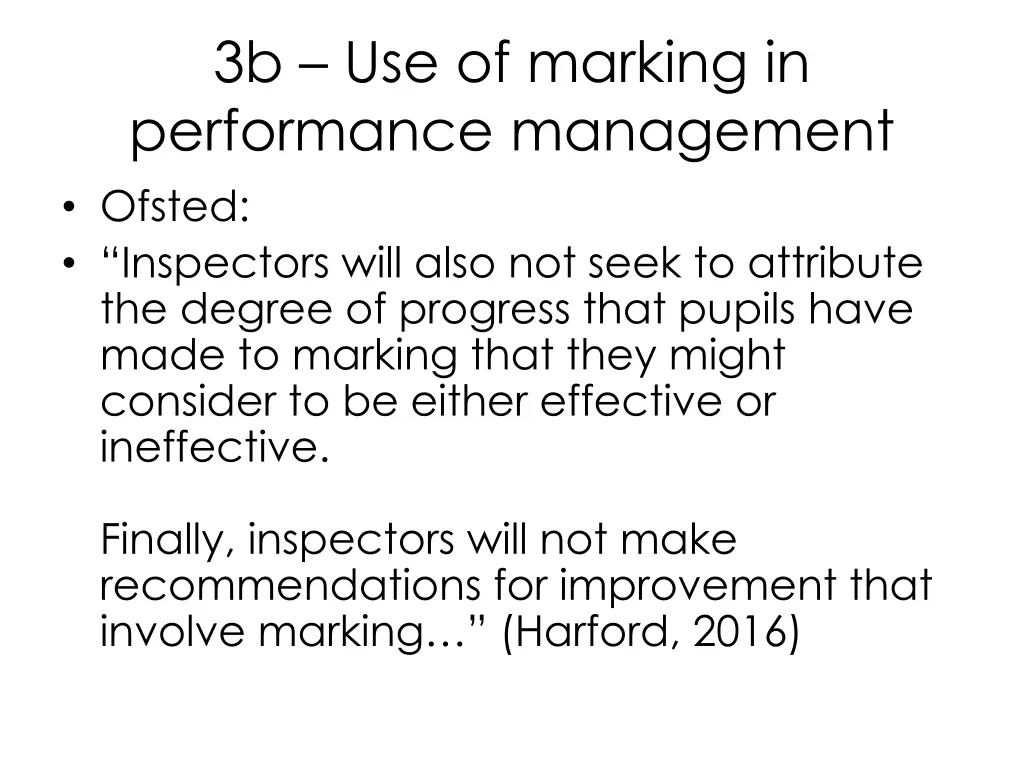 3b use of marking in performance management