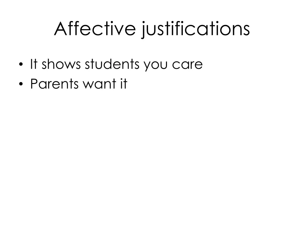 affective justifications