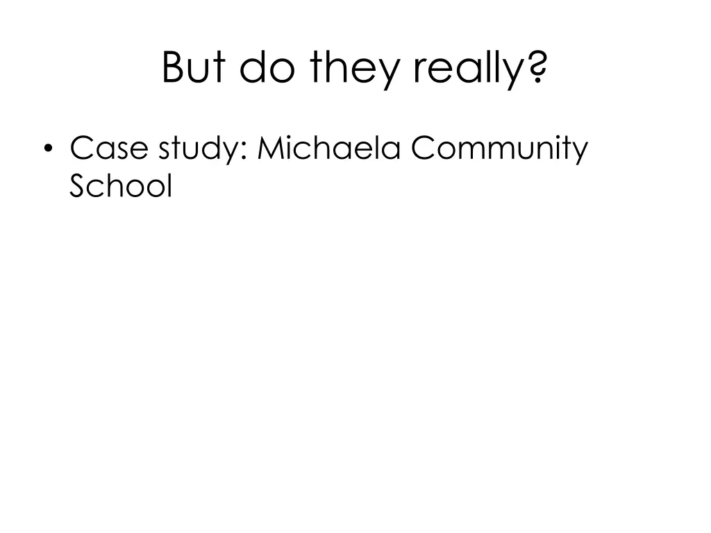 but do they really